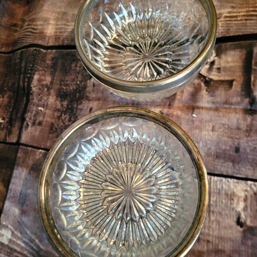Bowl, Coffee Table, Candy, Nuts, Crystal, Glass, Silver
